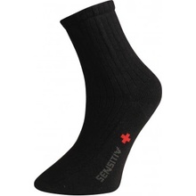 Ovecha ponožky pre osoby s objemnými nohami čierne