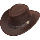 Westernový klobouk Scippis Bushman kožený hnědý