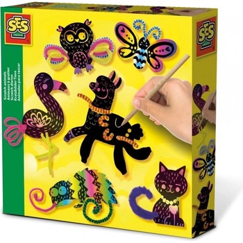 Ses Creative Vyškrabávacie obrázky Zvieratká 6 ks