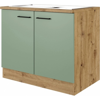 Flex-Well Kuchynská skrinka Cara spodná pod drez vr. drezu 100 x 85 x 57 cm