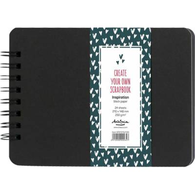 draSca Scrapbook - Inspiration Album Wire 297x210mm Black (24 listů - 250g/m2)