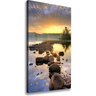 Vertikálny moderný obraz canvas na ráme Jazero 50x100 cm