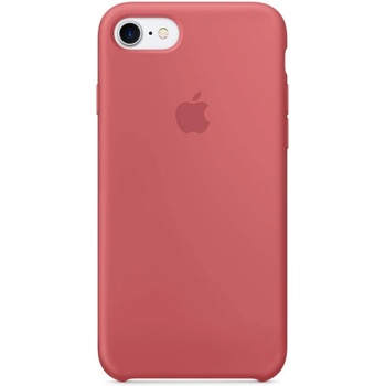 Apple Silicone Case - оригинален силиконов кейс за iPhone 8, iPhone 7 (светлочервен)