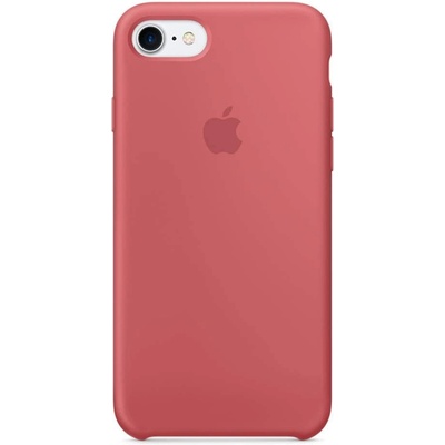 Apple Silicone Case - оригинален силиконов кейс за iPhone 8, iPhone 7 (светлочервен)