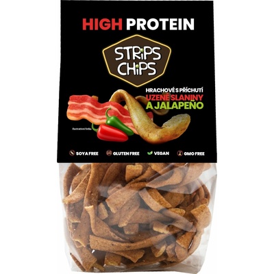 Strips Chips Krekry luštěninové s hrachem Smoked Jalapeño 80 g