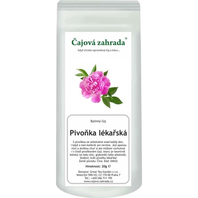 Čajová zahrada Pivoňka lékařská bylinný čaj z květů 20 g