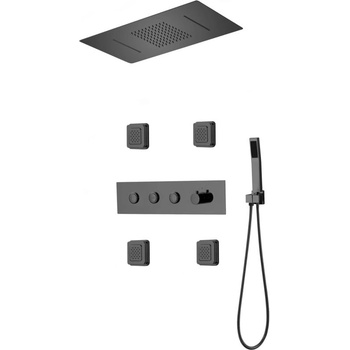 Mexen Soler вградена душ система, черна - 7601-04-70 (7601-04-70)