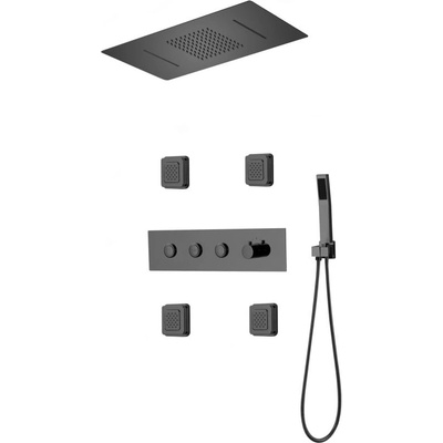 Mexen Soler вградена душ система, черна - 7601-04-70 (7601-04-70)