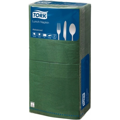 Tork obědový ubrousek zelený 2V sklad 1/4 1balení 250ks 18461 33x33cm