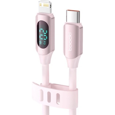 Toocki TQ-X55 nabíjací a dátový USB-C na Lightning 1m růžový