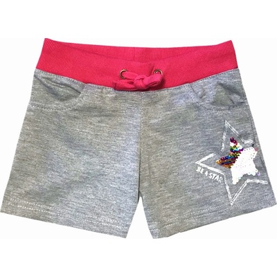Kugo dívčí šortky s flitry M0013 šedá