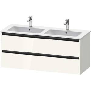 Duravit Ketho. 2 - Шкафче за умивалник 55x128x48 см, 2 чекмеджета, лъскаво бяло K25266022220000 (K25266022220000)