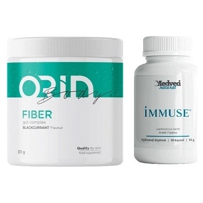 Orin Fiber gut complex čierna ríbezľa 311 g + Medveď Natural Immuse 30 kapsúl