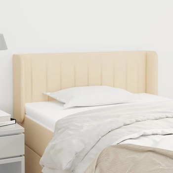 vidaXL Горна табла за легло, кремава, 83x16x78/88 см, плат (3118985)