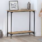 vidaXL Конзолна маса дъб артизан 75 x 30.5 x 75 см Инженерна дървесина (883520)
