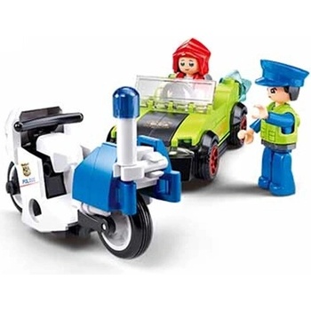 Sluban B1217D Převlečený bandita v autě a policista na motorce