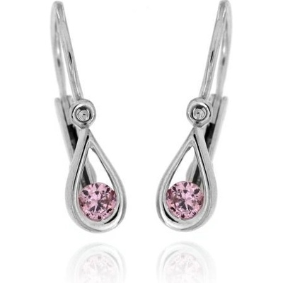 Zlatnictví U Kostela zlaté dětské náušnice růžové kapky 5246