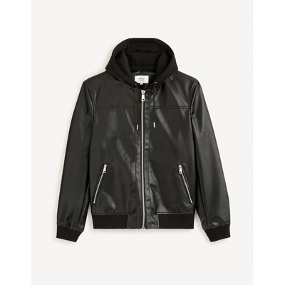 Celio Черно мъжко кожено яке с качулка Celio Fumati Celio | Cheren | МЪЖЕ | S