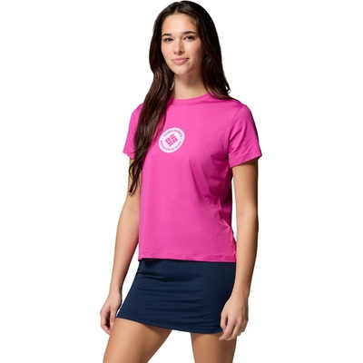 Columbia Dámske tričko Parsons Point™ SS Graphic Tee fuchsiové Fuchsia Heather