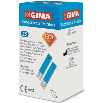 Gima Glukózové proužky pro glukometr 25 ks