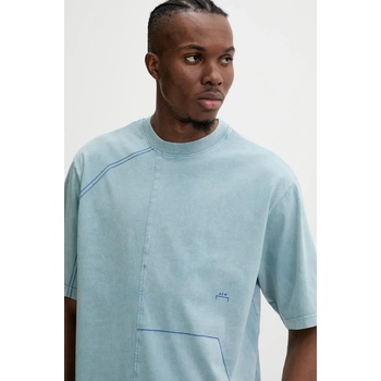 A-cold-wall* Памучна тениска a-cold-wall* в синьо с апликация acwmts208 (acwmts208)