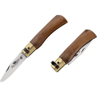 OLD BEAR XS - STAINLESS STEEL, WALNUT HANDLE, ROUNDED TIP BLADE 9351/15_LN