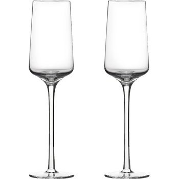 Zone Чаша за шампанско ROCKS 210 мл, комплект от 2 бр. , прозрачен, стъкло, Зона Дания (ZO24441)