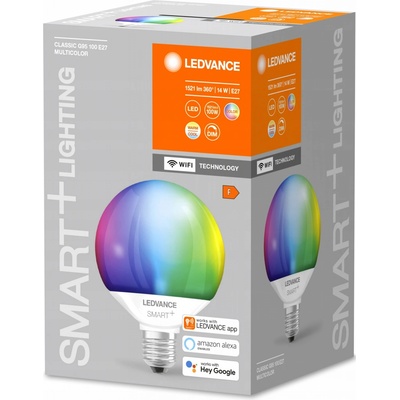 Osram RED G13833 SMART+ Globe 95 matná 230V E27 LED EQ100 RGBW DESIGN RENDL