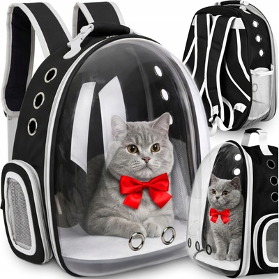 Purlov Batoh pro přepravu zvířat polyester průhledný plexisklo 41 x 35 x 24 cm – Sleviste.cz