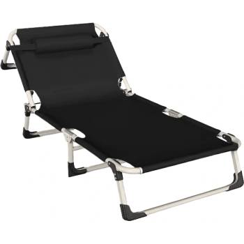 Градински шезлонг bovry черен