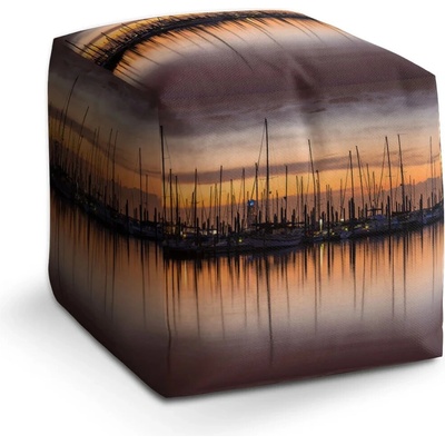 Sablio Taburet Cube Večerní přístav: 40x40x40 cm