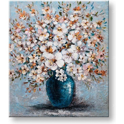 Maľovaný obraz na stenu KVETY 60x70 cm - 60×70 cm / Klasický 2 cm