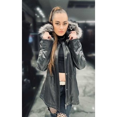 Max Original Leather Dámska kožená bunda MIFO Long black