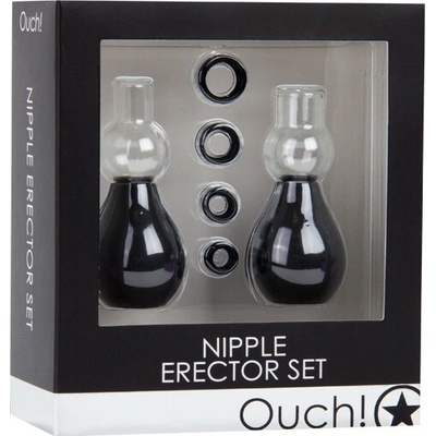 Ouch Nipple Erector Set - Pumpičky na bradavky Černá