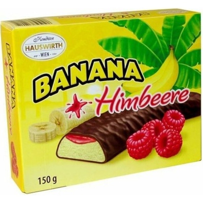 Hauswirth Banány + maliny v čokoláde 150 g