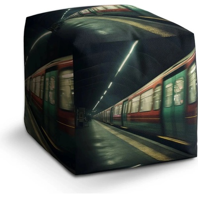 Sablio Taburet Kocka Metro v tmavé stanici: 40x40x40 cm