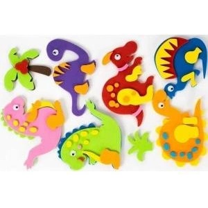 Fandy 3D foam stickers 3cm - Dinosaurs (8pcs)