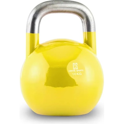 Capital Sports Compket 16, жълт, 16 кг, kettlebell, сферична гира (FIT20-Compket) (FIT20-Compket)