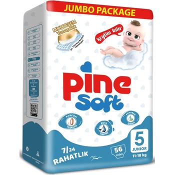 Pine Бебешки пелени Pine Soft - Junior 5, 56 броя (8699096964154)