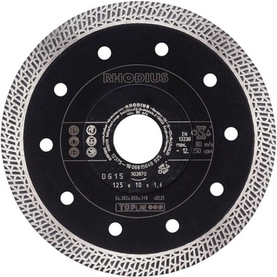 Rhodius 303870 DG15 diamantový řezný kotouč Průměr 125 mm Ø otvoru 22.23 mm obklady, keramika 1 ks