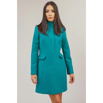 Image 1 of Radek's Collection Право дамско палто с джобове в цвят смарагд 12208-508