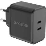 Dviced Wall charger w cable 65W GaN 2 USB-C EU - Black (DV221010)