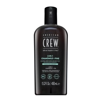 American Crew 3-in-1 Chamolie + Pine шампоан, балсам и душ гел 450 ml