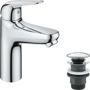 GROHE Swift - Смесител за мивка с изпразнител Push-Open, хром 24326001 (24326001)