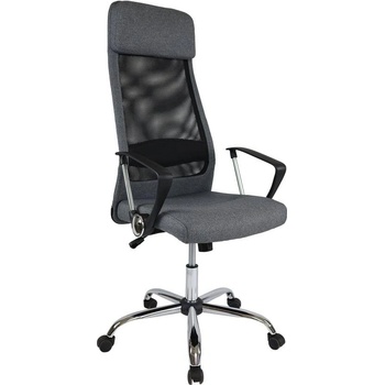 Директорски стол Roby, дамаска и меш, Tilt механизъм, до 130 kg, сив (4010140513)