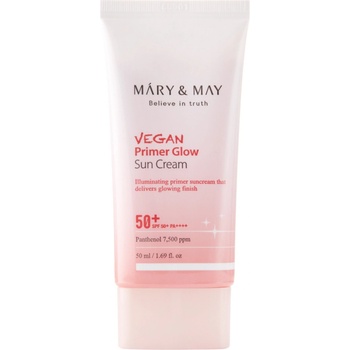 Mary&May Vegan Primer Glow Sun Cream SPF50+/PA++++ - Rozjasňující báze s ochranným účinkem 50 ml