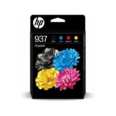 HP Compaq HP 937 (6C400NE) Multipack Original Printer Cartridge, Black + Colors, 1xBlack, 1xCyan, 1xMagenta, 1xYellow for OfficeJet Pro 9720e; 9730e All-in-One Large Format Printer OfficeJet Pro 91xx Printer - 6C400NE#Multi
