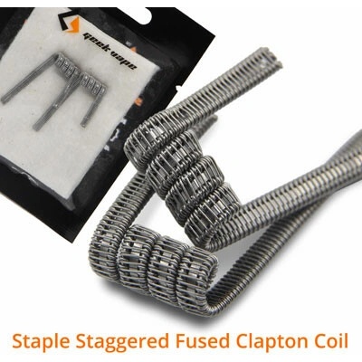GeekVape cievka Staple Staggered Fused Clapton Coil Kanthal A1 2ks + 1ks bavlna +34ga