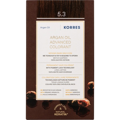 KORRES Боя за коса с арганово масло, 5.3 Златисто/Медено светлокестеняво