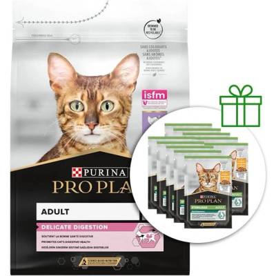 PRO PLAN PURINA PRO PLAN CAT DELICATE DIGESTION пуйка 10 kg + 10 x пауч Sterilised БЕЗПЛАТНО